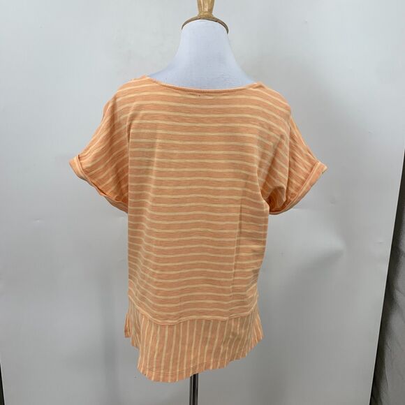 Soft Surroundings Bali Breeze Shirt Womens PM Medium Petite Cuffed V Neck Shirt - Picture 5 of 12